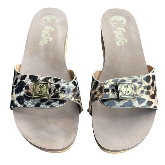 FLOGG Nikita Leopard Print Studded Sandals Size 8.5 - Picture 1 of 15
